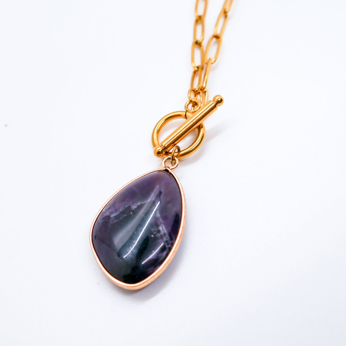 Inner Armor Crystal Toggle Necklace