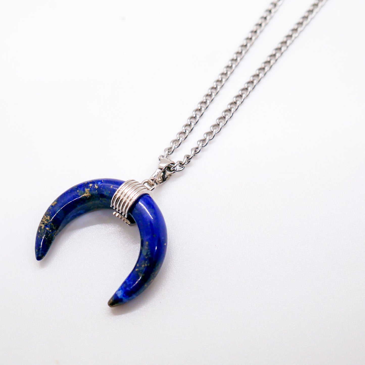 Brave Horizon Lapis Lazuli Horn Necklace