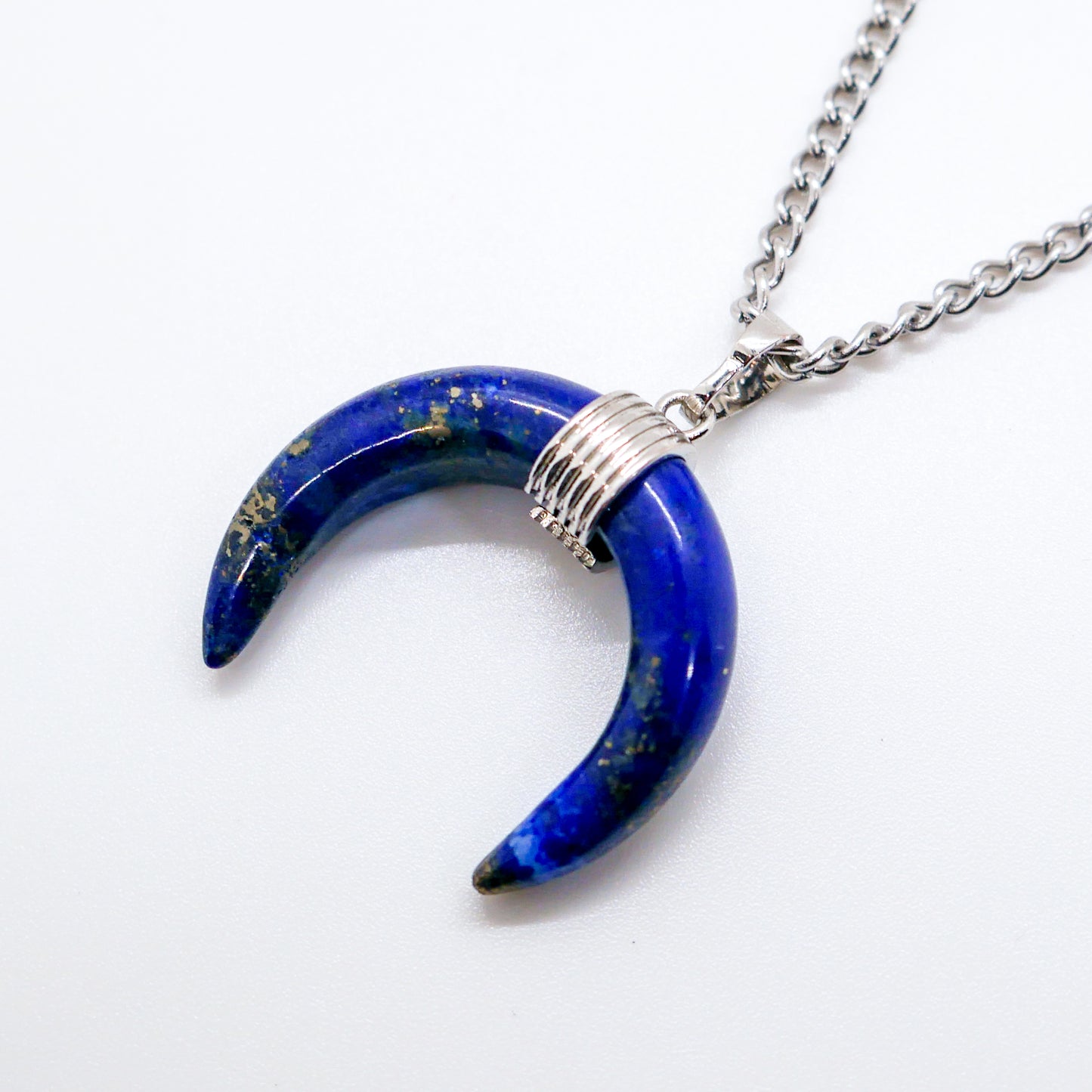 Brave Horizon Lapis Lazuli Horn Necklace