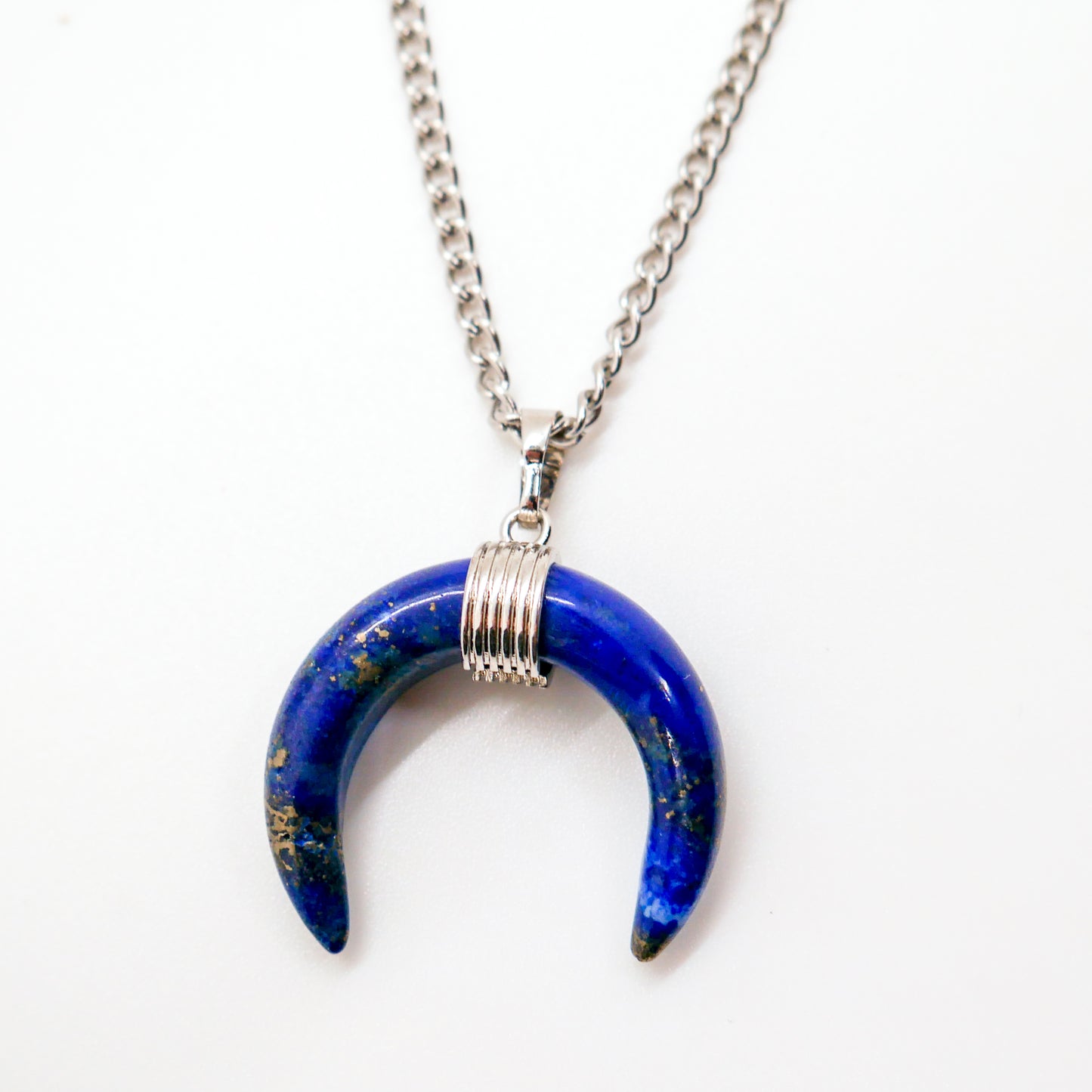 Brave Horizon Lapis Lazuli Horn Necklace