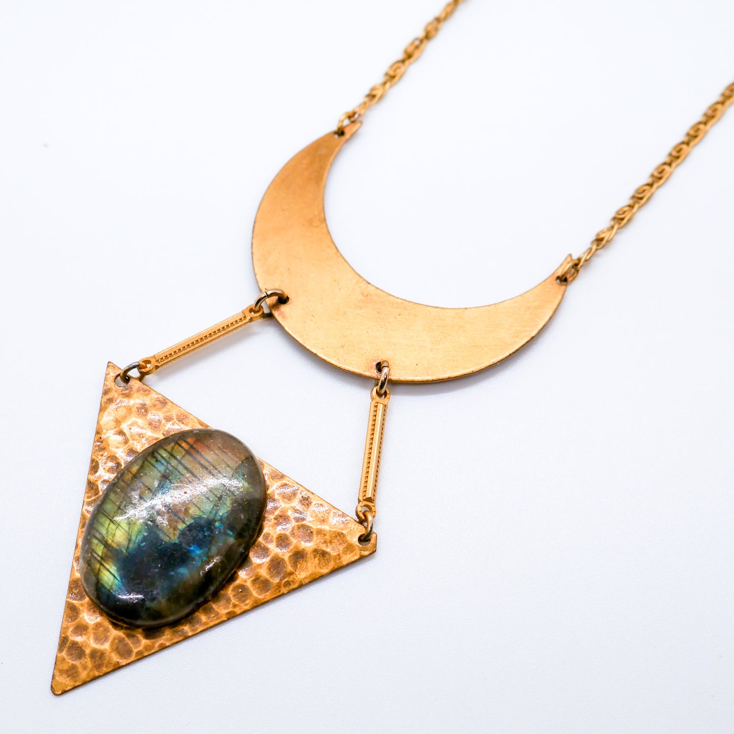 Ethereal Fire Labradorite Statement Necklace