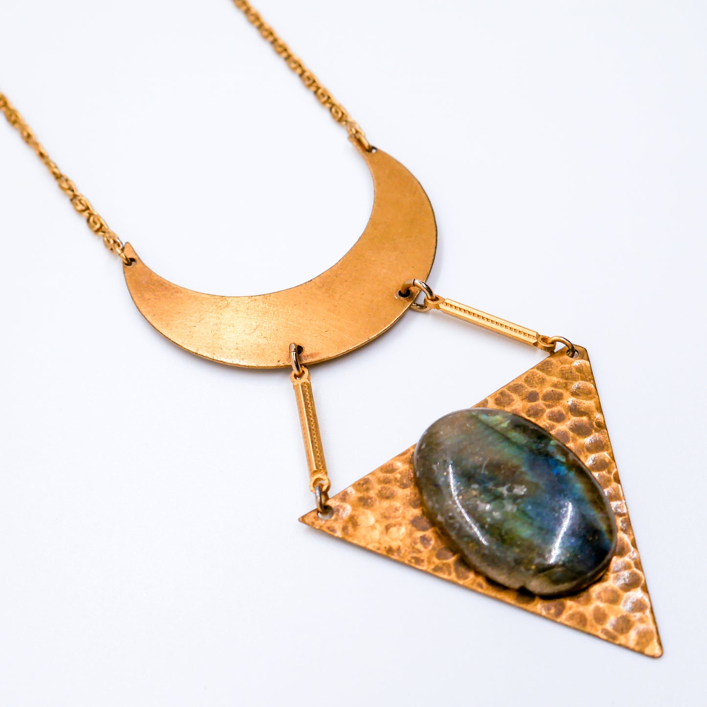 Ethereal Fire Labradorite Statement Necklace
