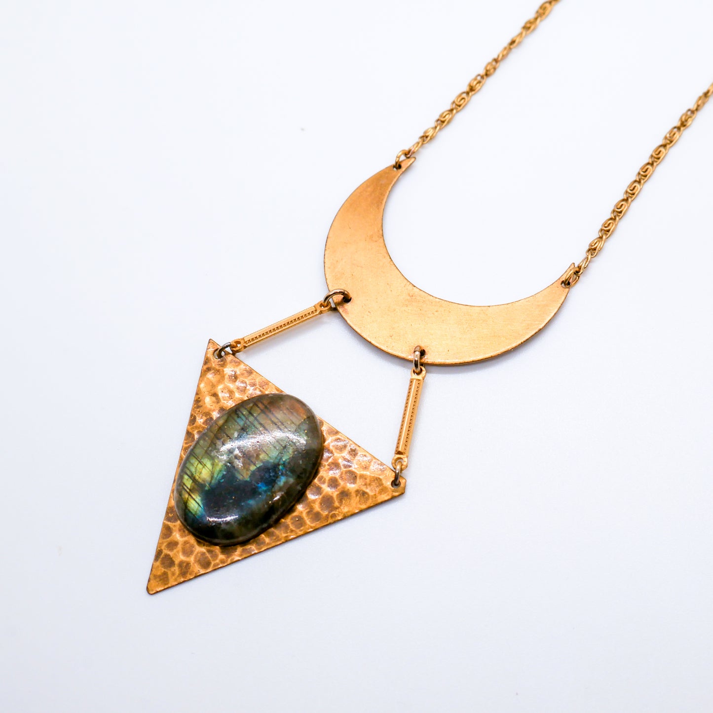 Ethereal Fire Labradorite Statement Necklace