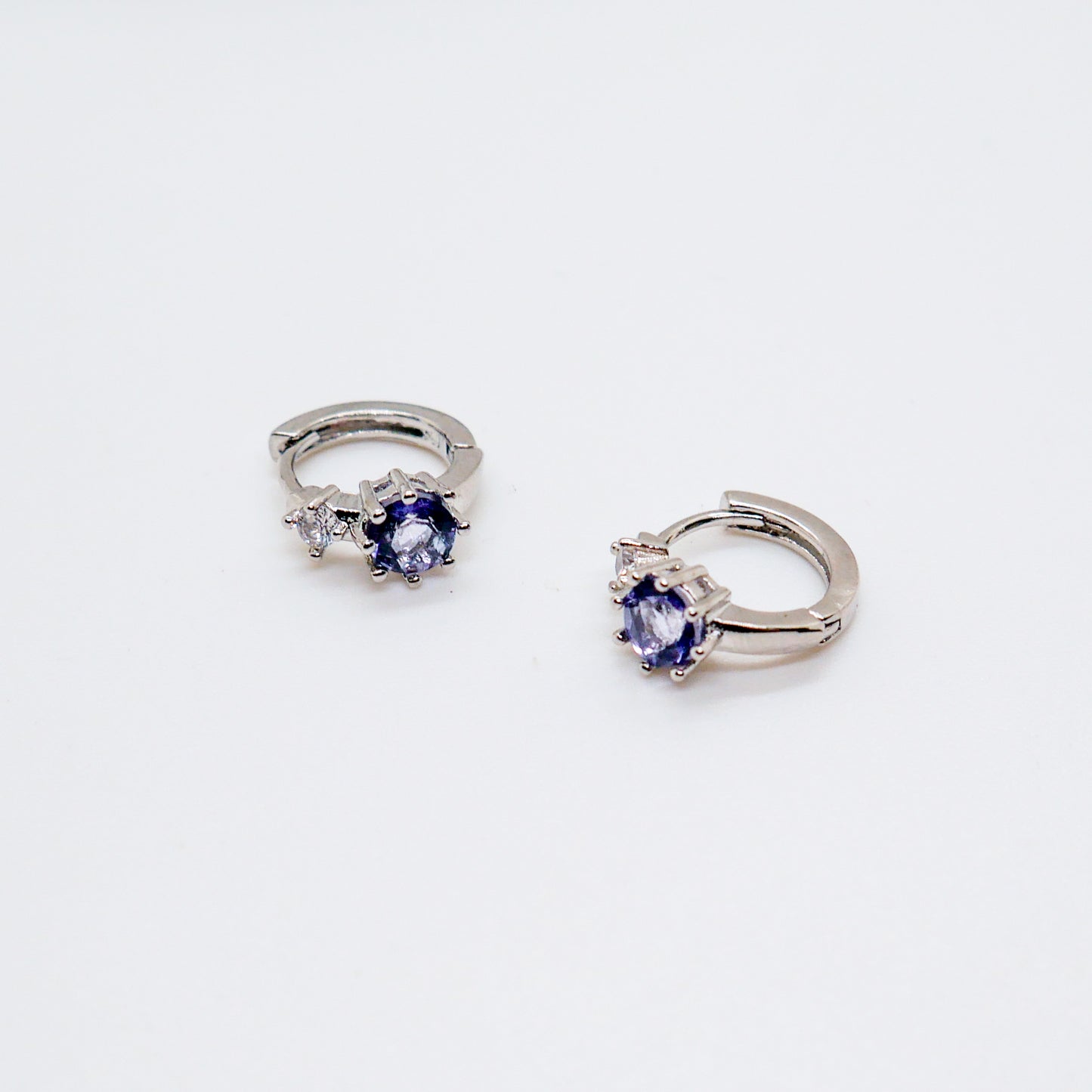 Tanzanite Huggy Hoops