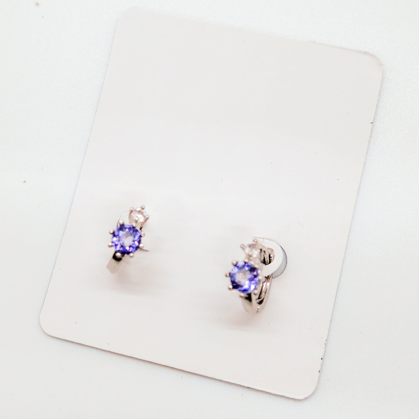 Tanzanite Huggy Hoops