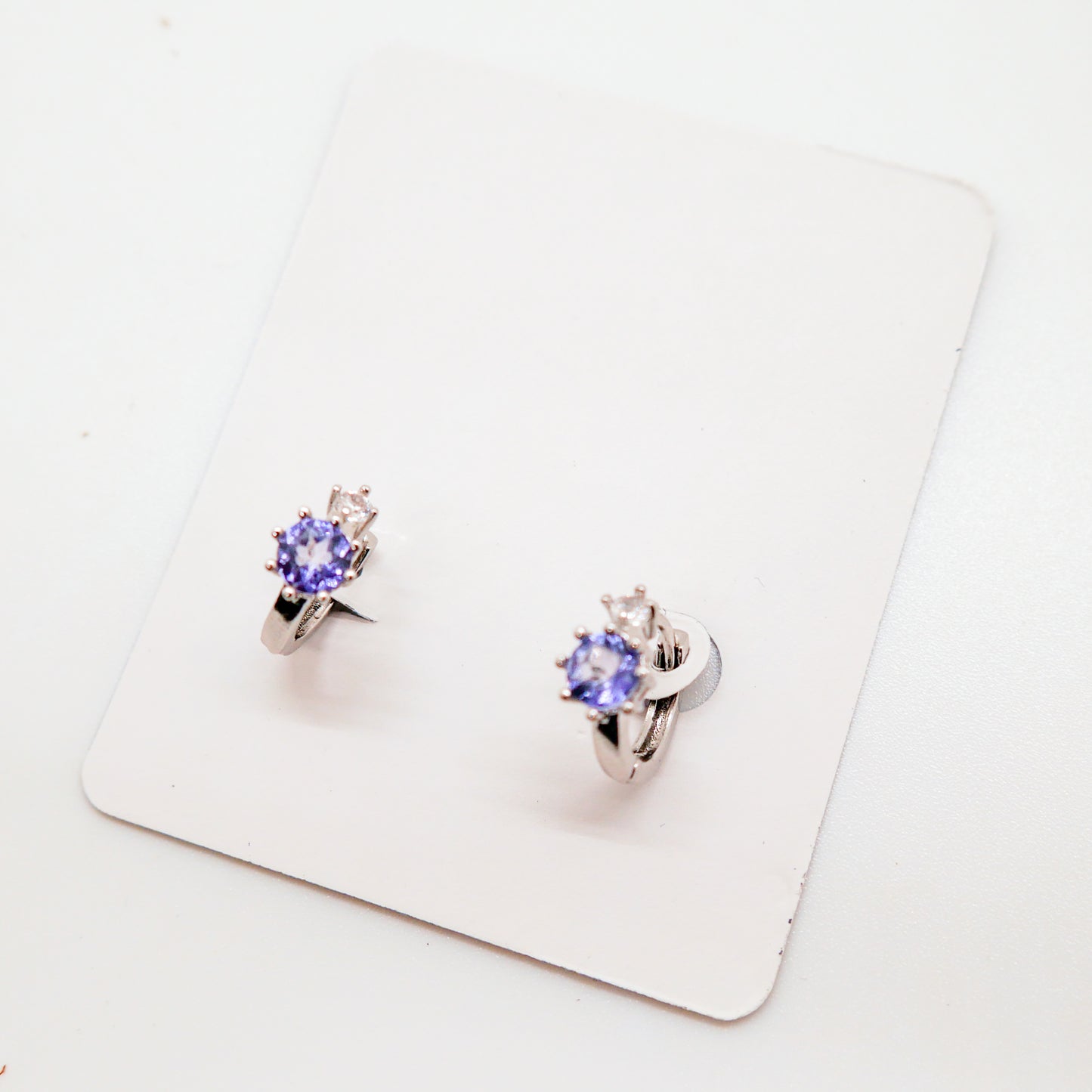 Tanzanite Huggy Hoops
