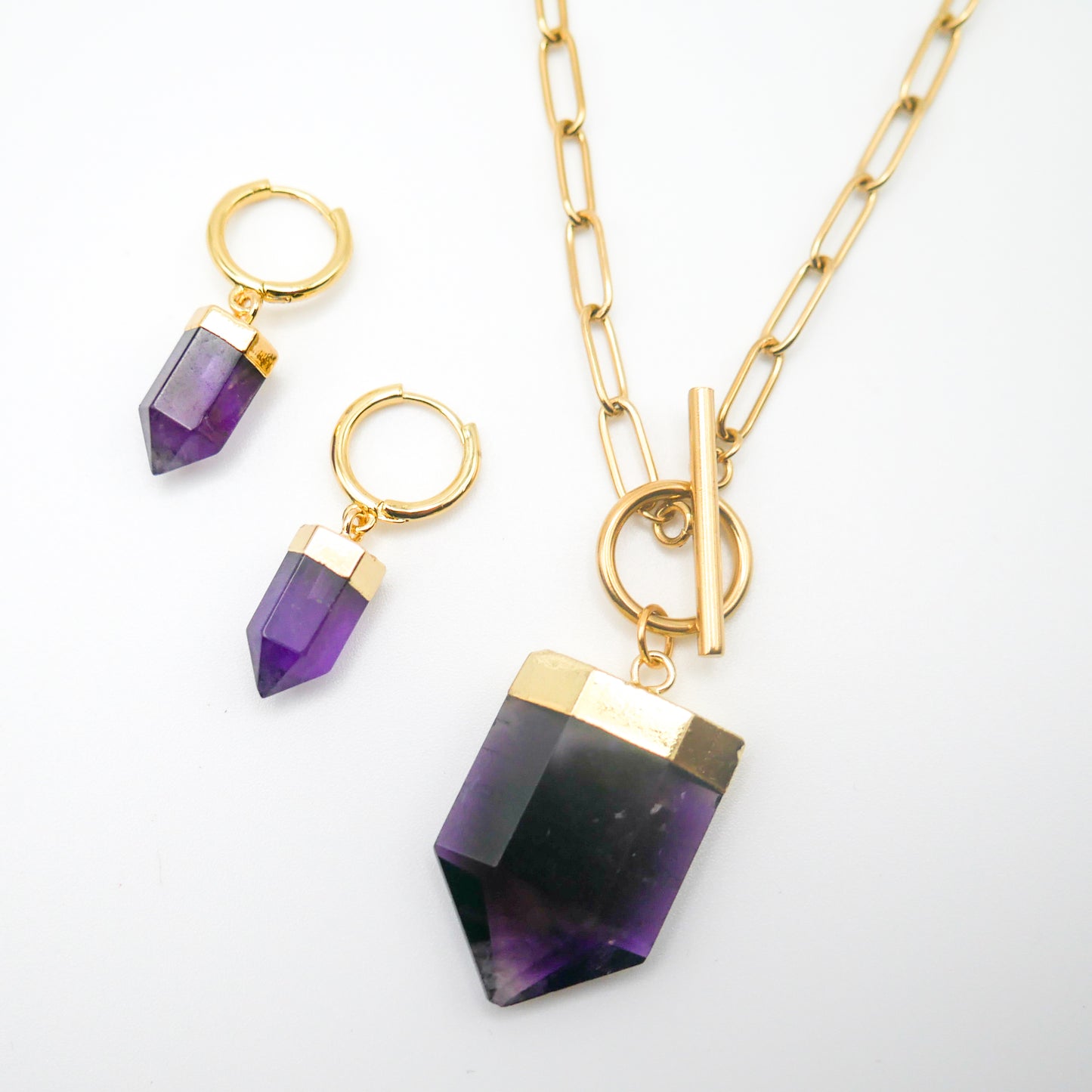 Intuitive Amethyst Necklace and Earring Bundle
