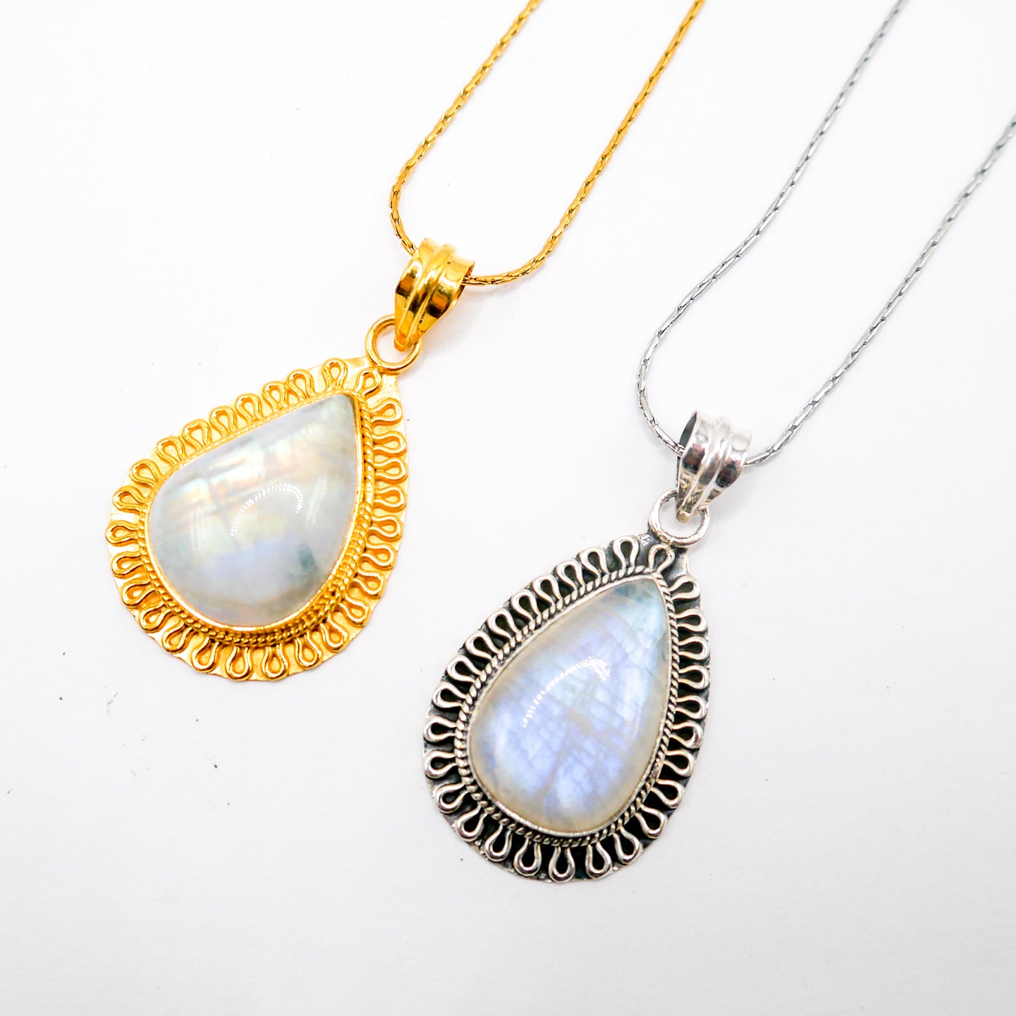 Lunar Trickle Moonstone Necklace