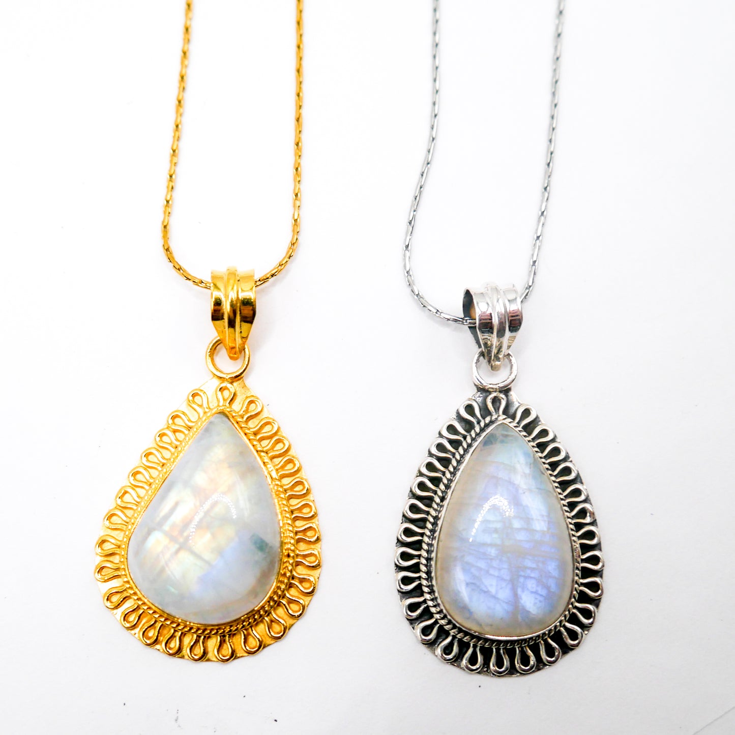Lunar Trickle Moonstone Necklace
