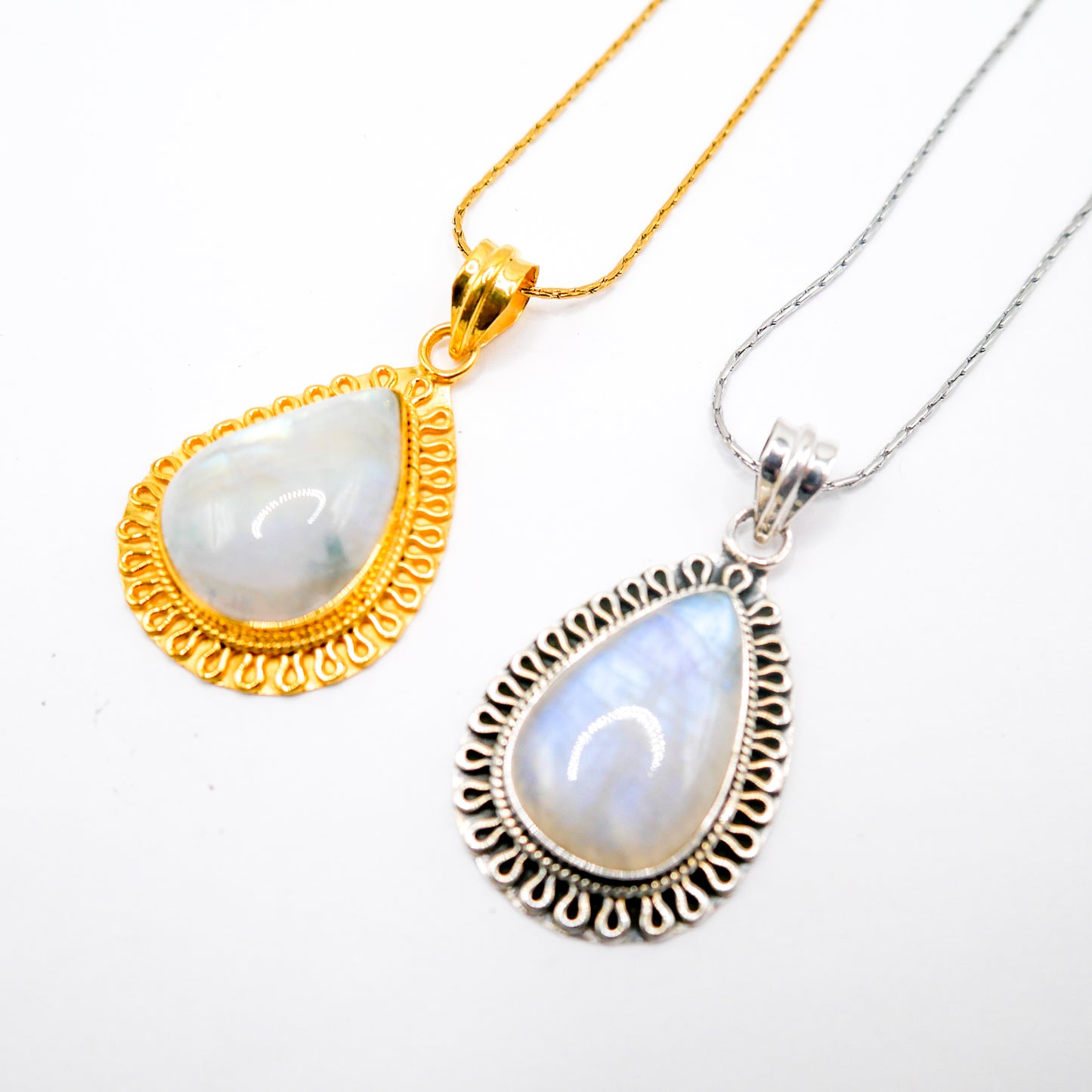 Lunar Trickle Moonstone Necklace
