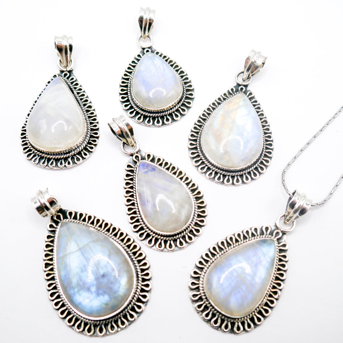 Lunar Trickle Moonstone Necklace