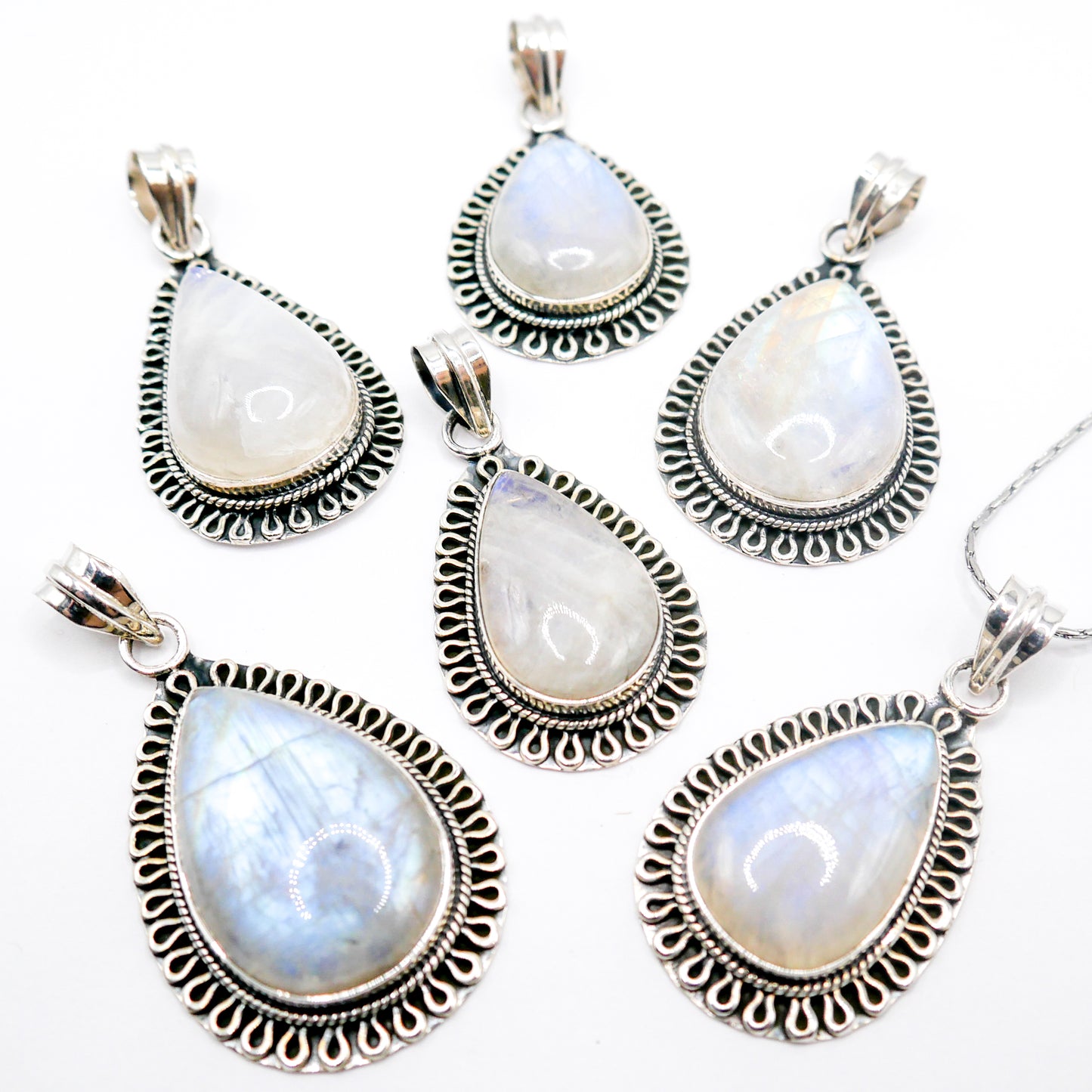 Lunar Trickle Moonstone Necklace