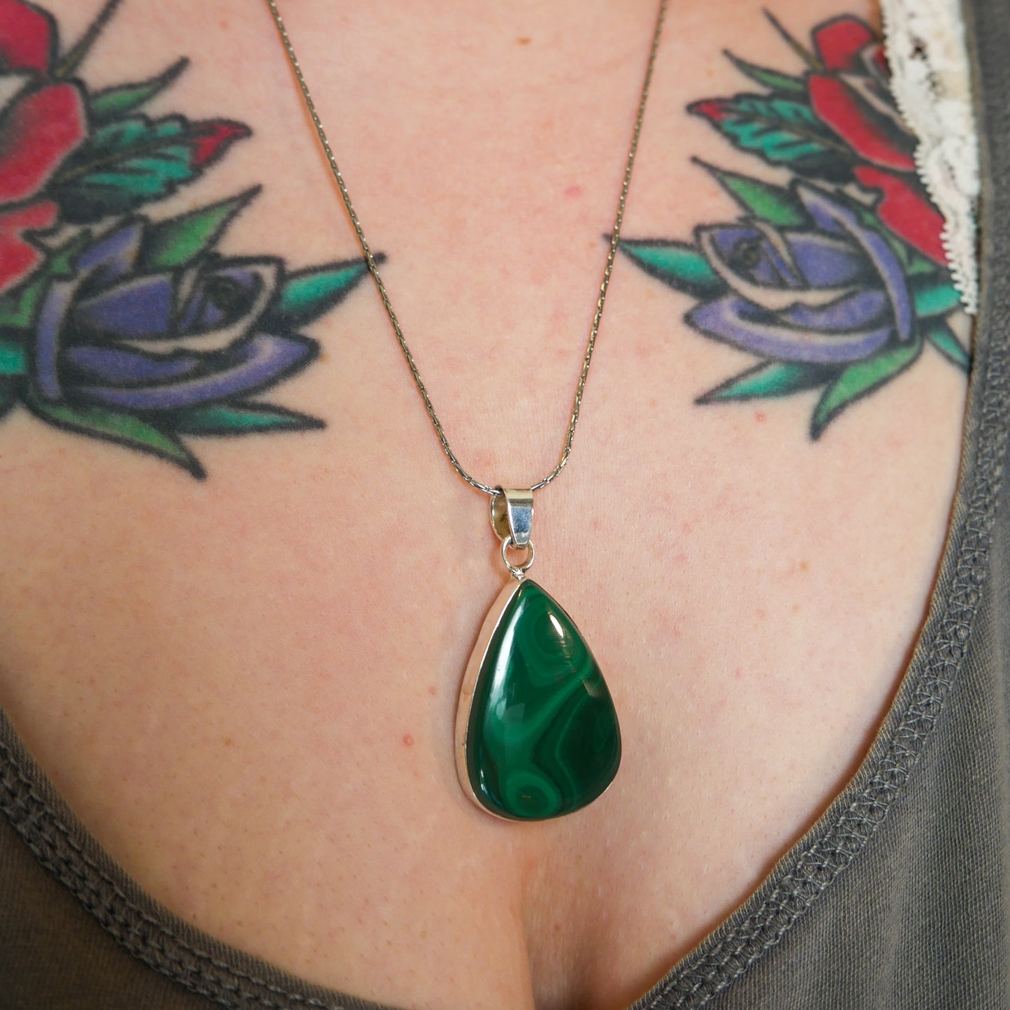 Embattle Malachite Necklace