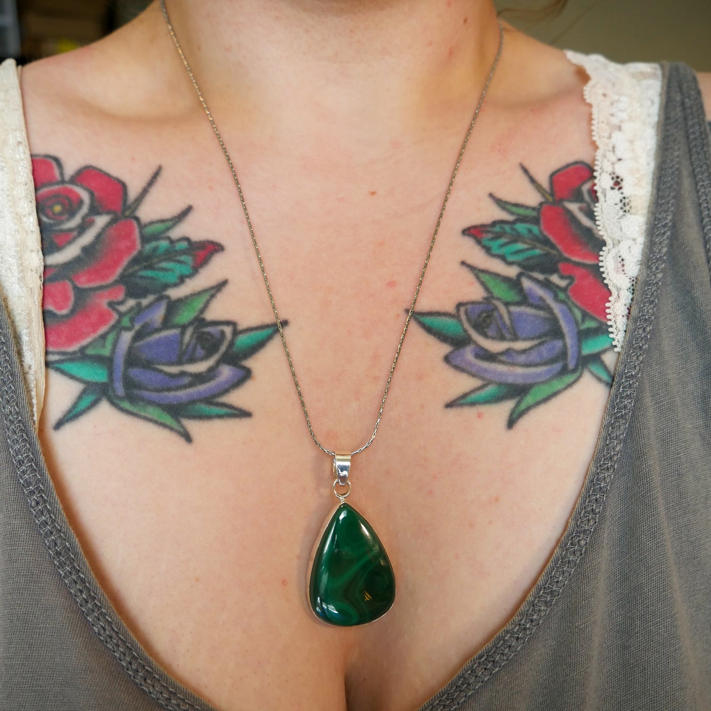 Embattle Malachite Necklace