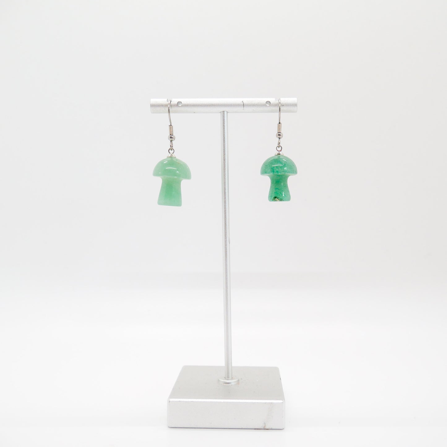 Green Aventurine Mushroom Earrings