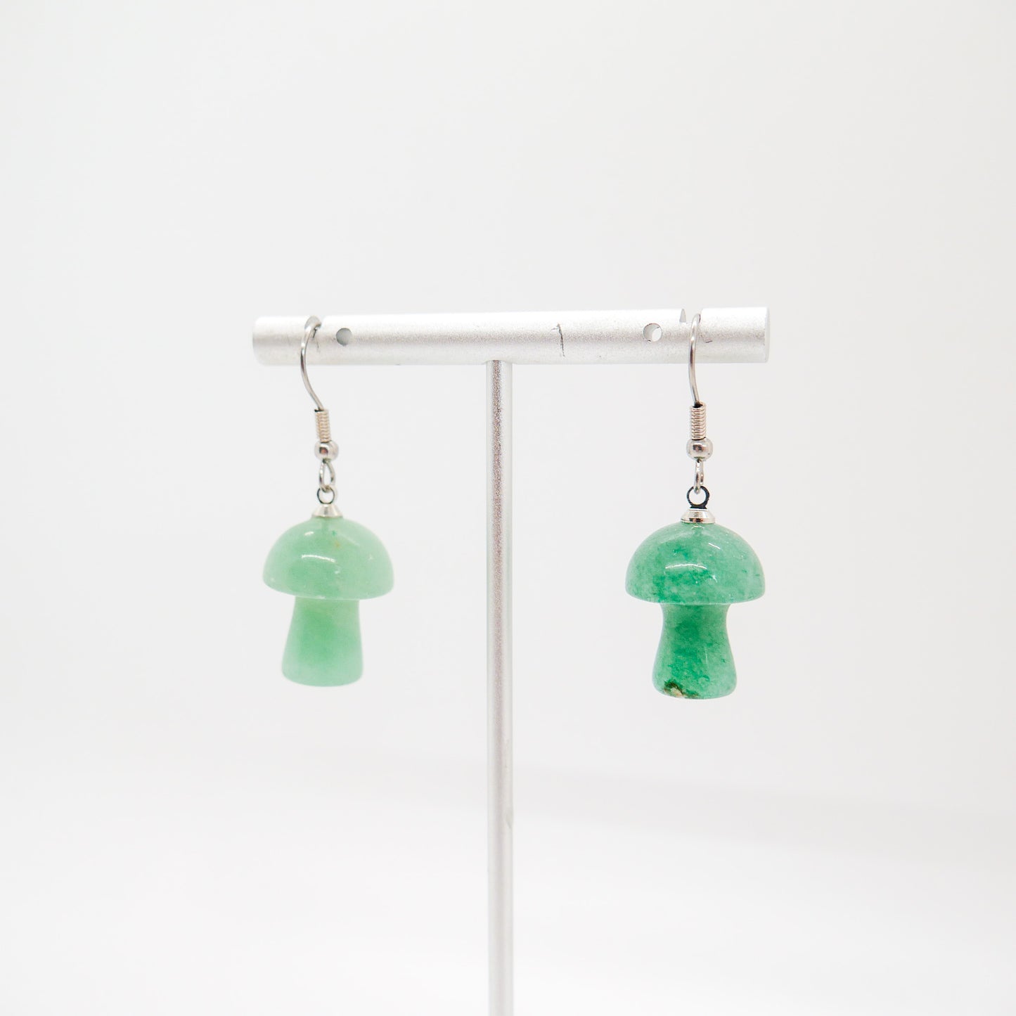 Green Aventurine Mushroom Earrings
