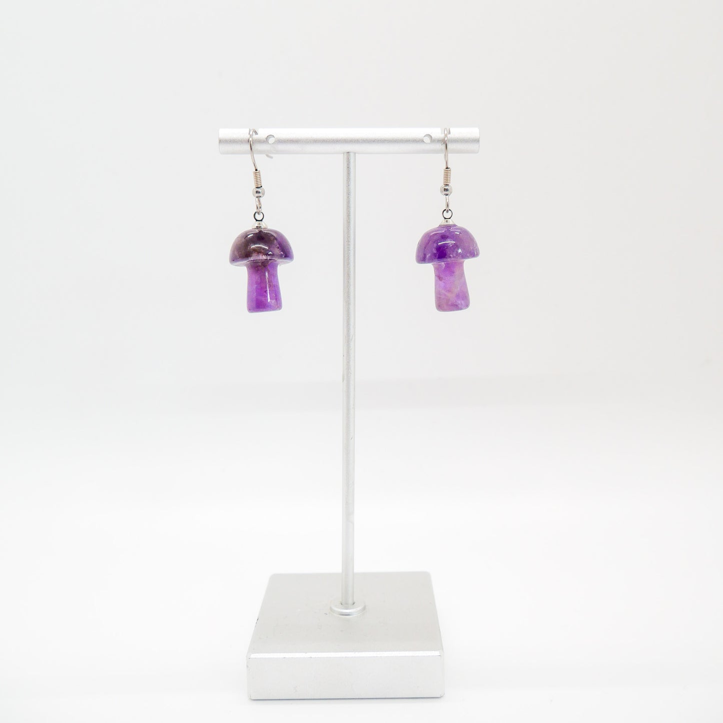 Amethyst Mushroom Earrings