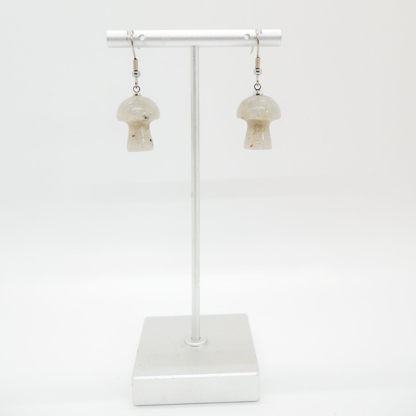 Labradorite Mushroom Earrings