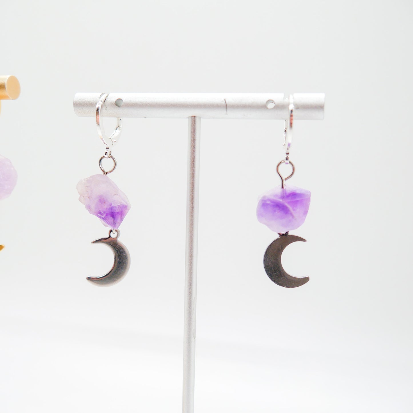 Moonbeam Amethyst Huggies