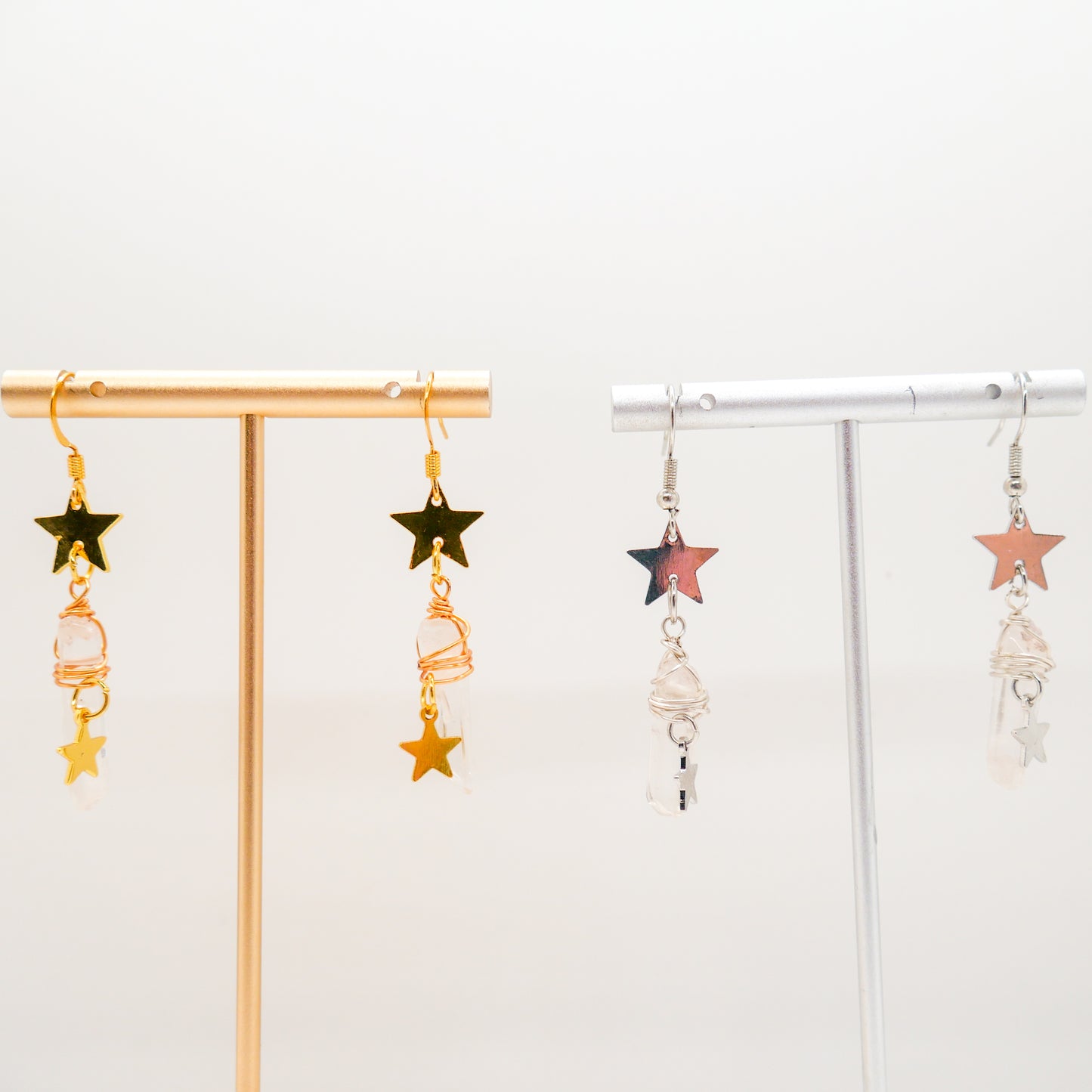 Pursuit of Happiness Clear Quartz Earrings