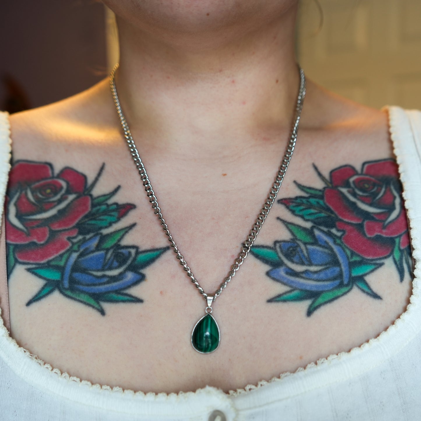 Minimalist Malachite Necklace