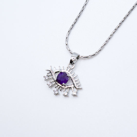 Barrier Evil Eye Amethyst Necklace