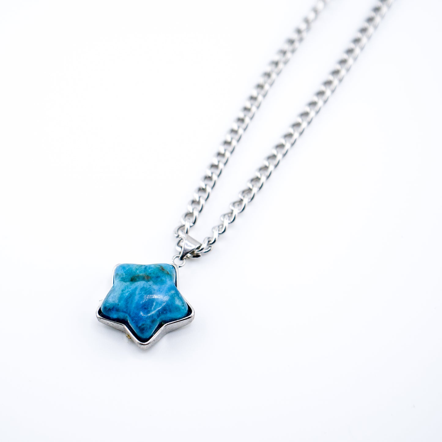 Blue Apatite Star Necklace