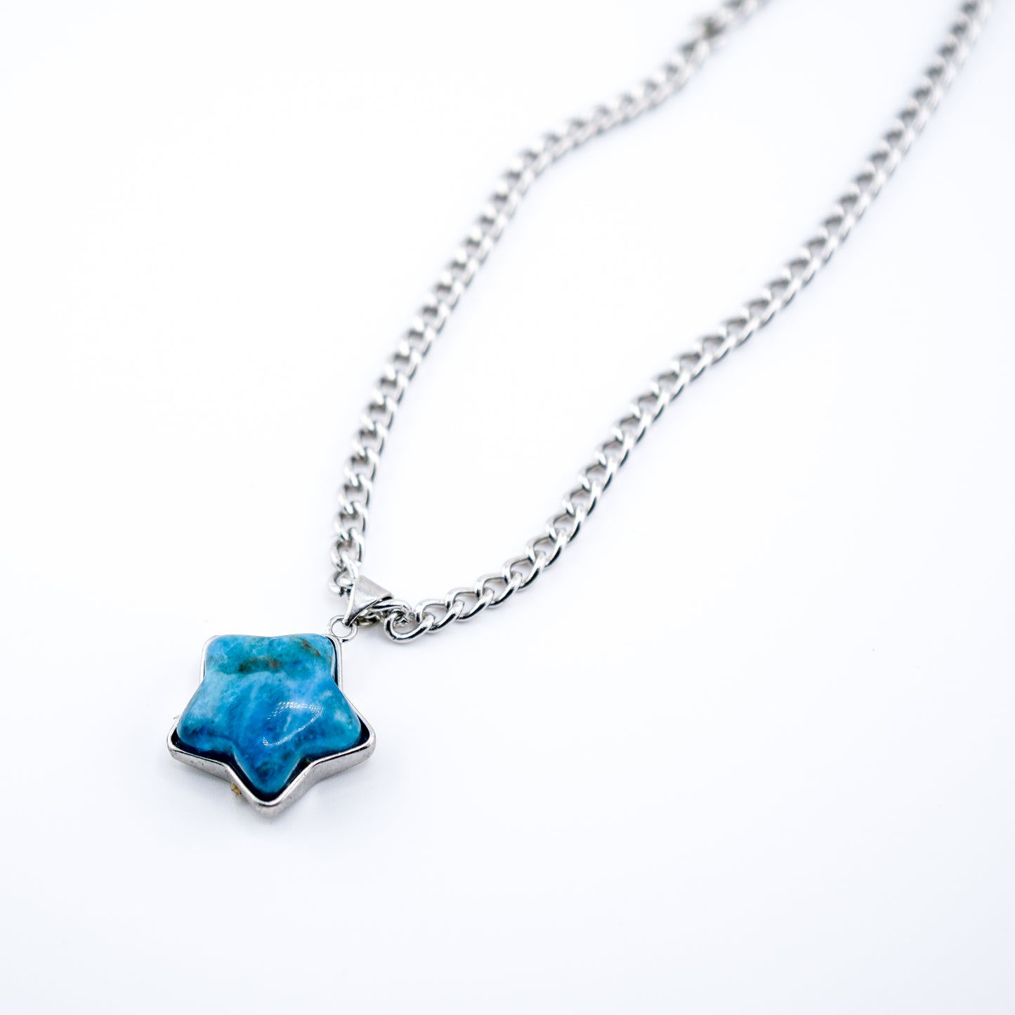 Blue Apatite Star Necklace