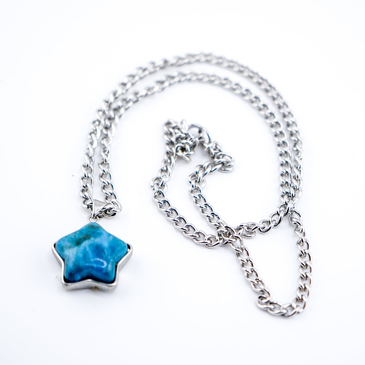 Blue Apatite Star Necklace