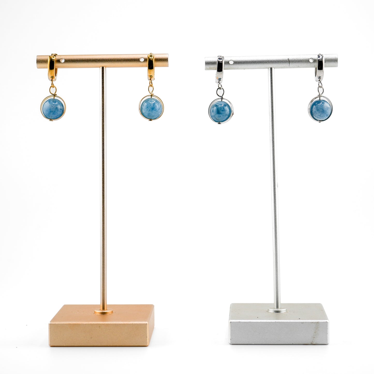 Soothing Sea Aquamarine Huggy Hoops