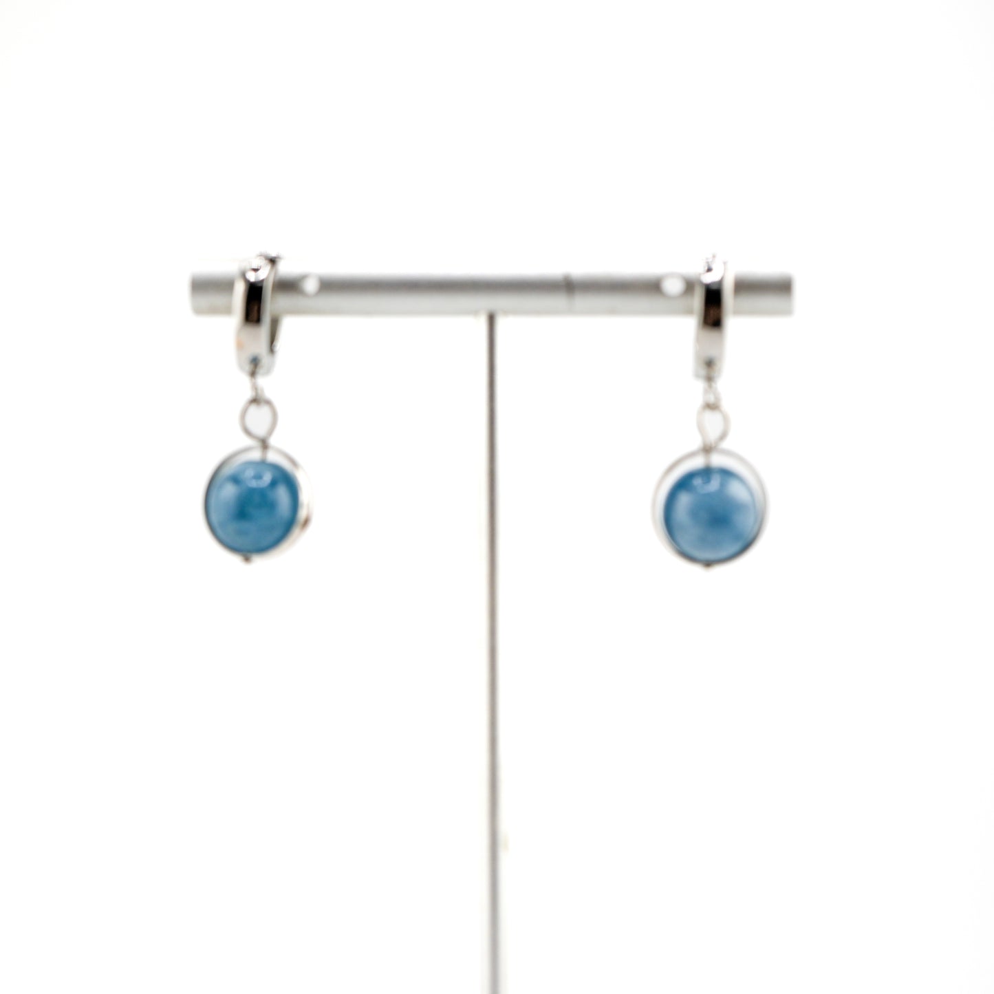 Soothing Sea Aquamarine Huggy Hoops
