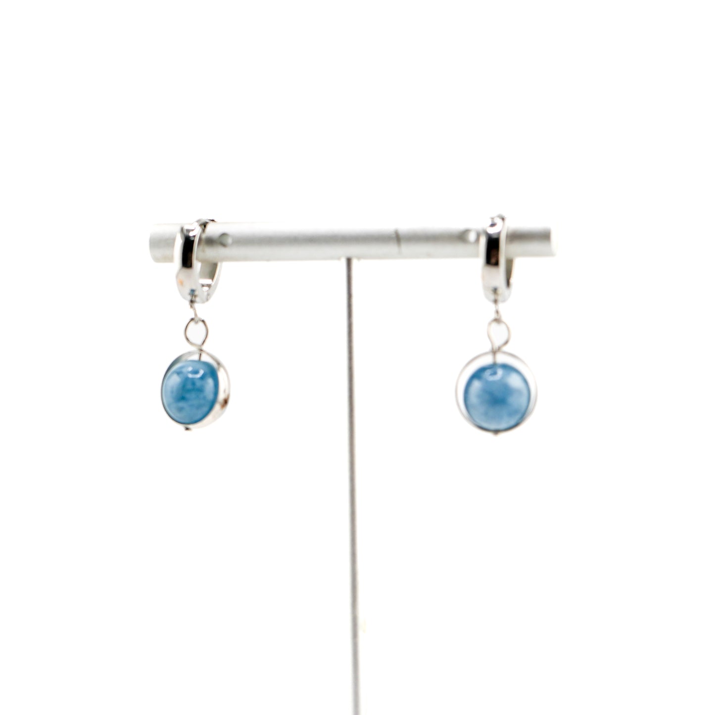 Soothing Sea Aquamarine Huggy Hoops