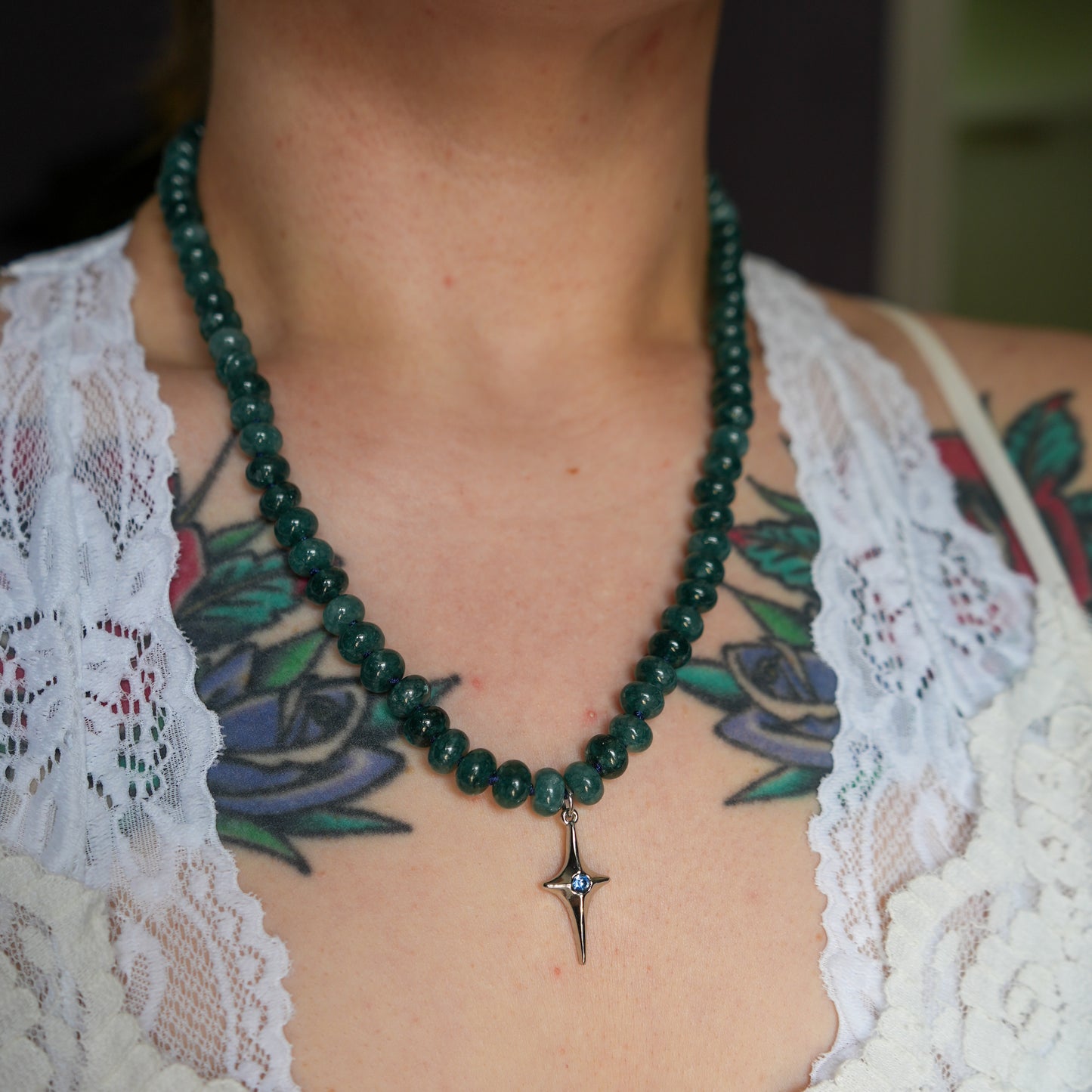 Northern Star Blue Jade Necklace