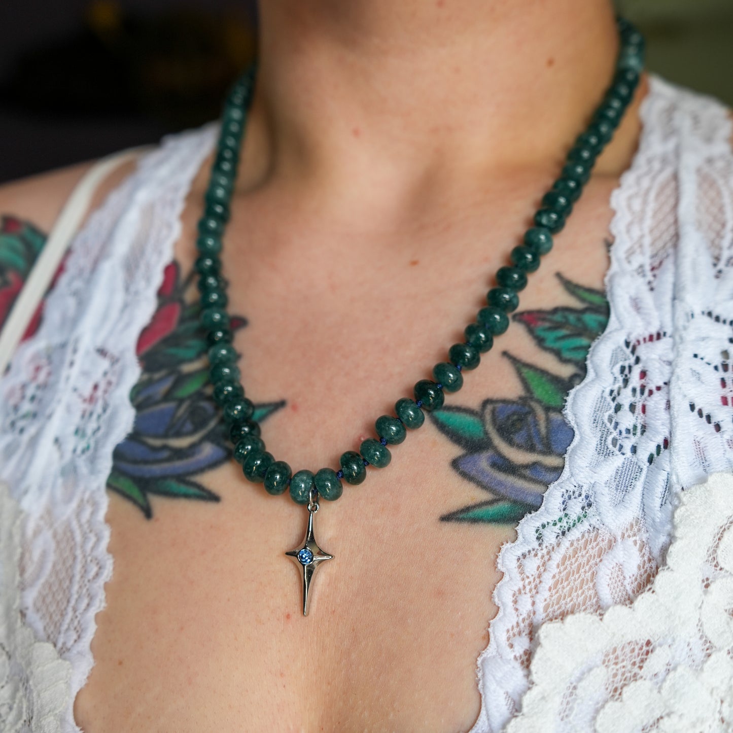 Northern Star Blue Jade Necklace
