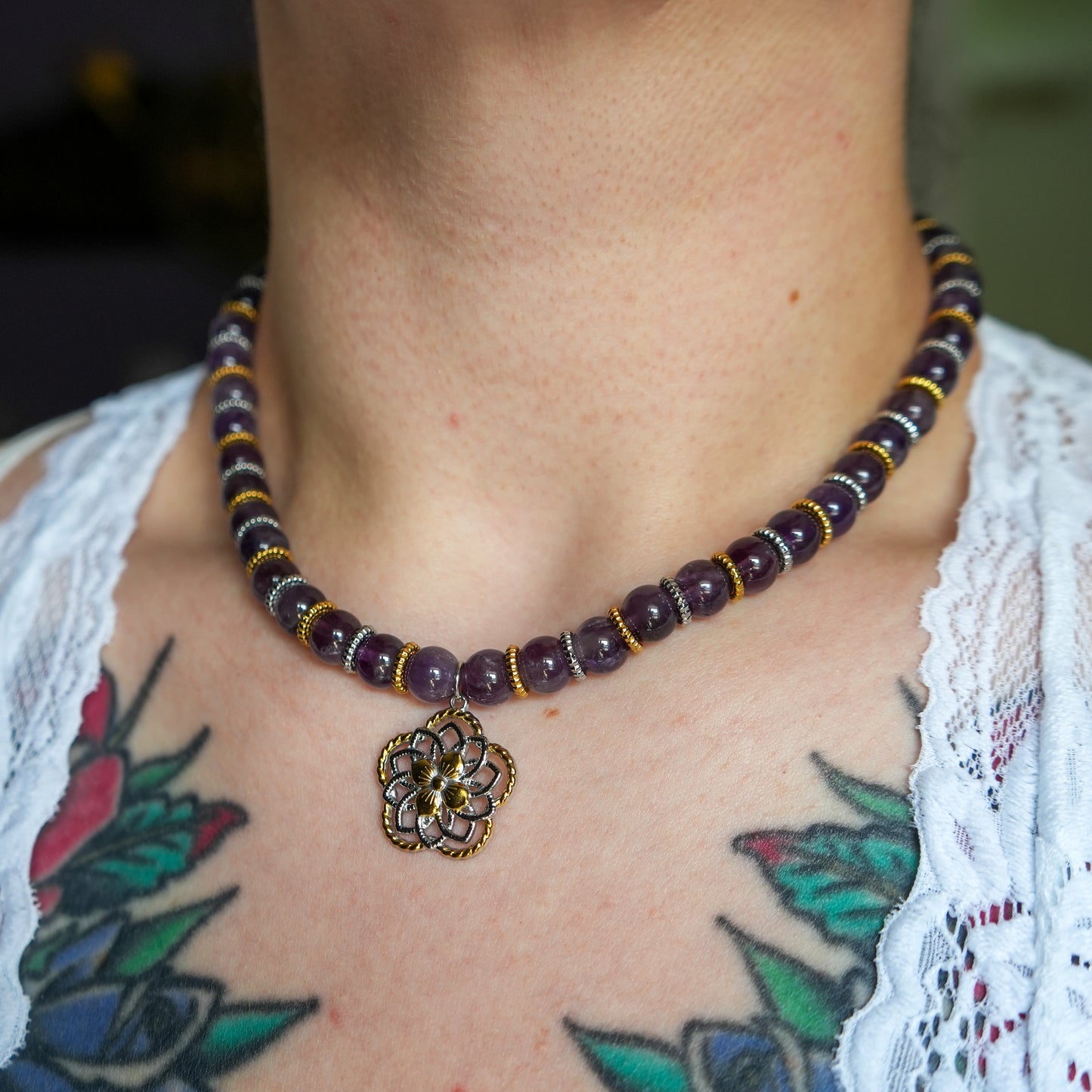 Flora Amethyst Necklace