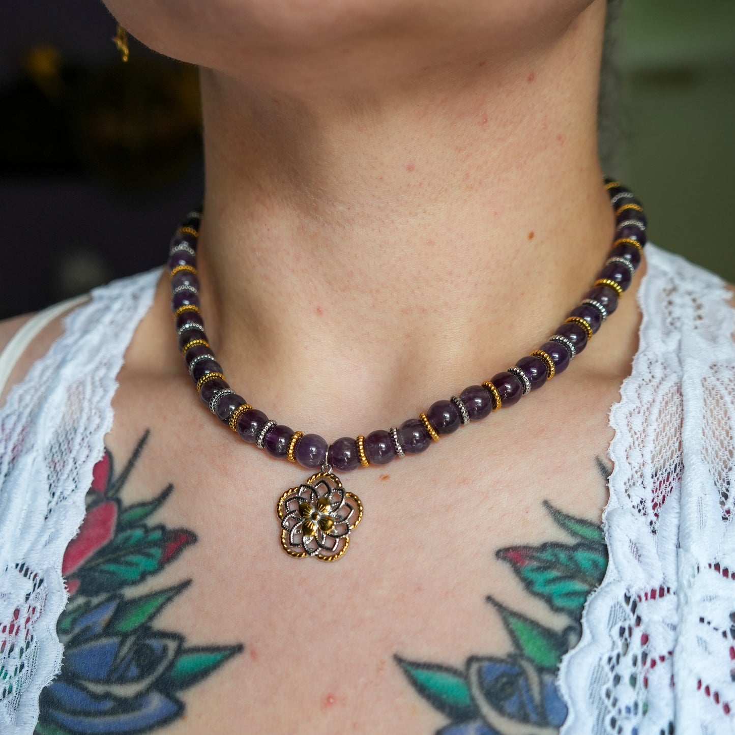 Flora Amethyst Necklace