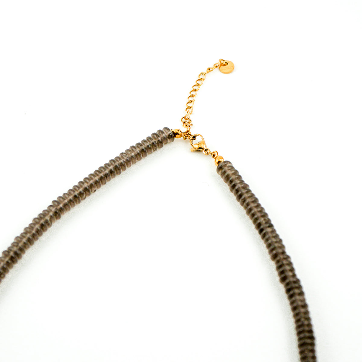 Centering Smoky Quartz Bold Carabiner Necklace