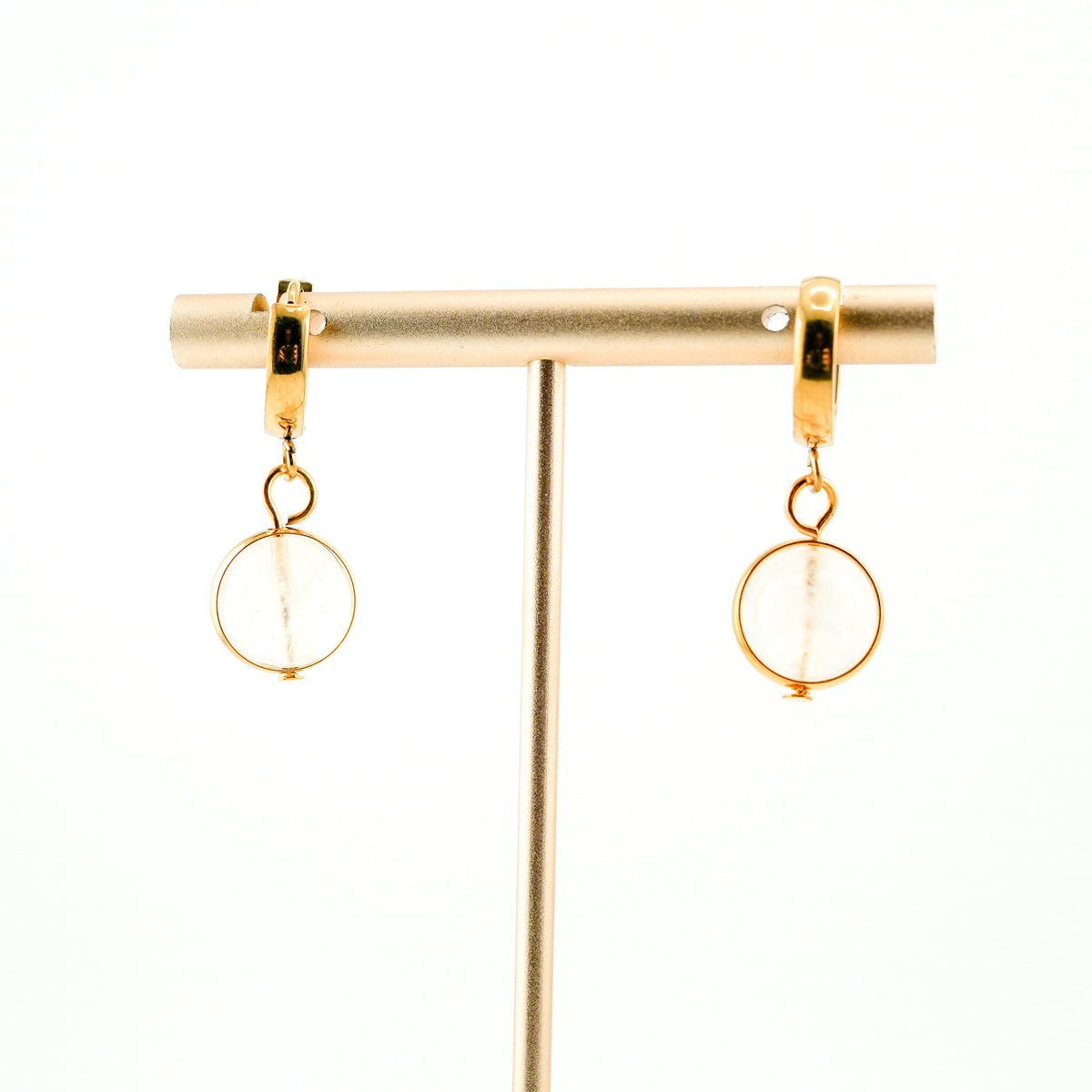 Inner Peace Moonstone Huggy Hoops