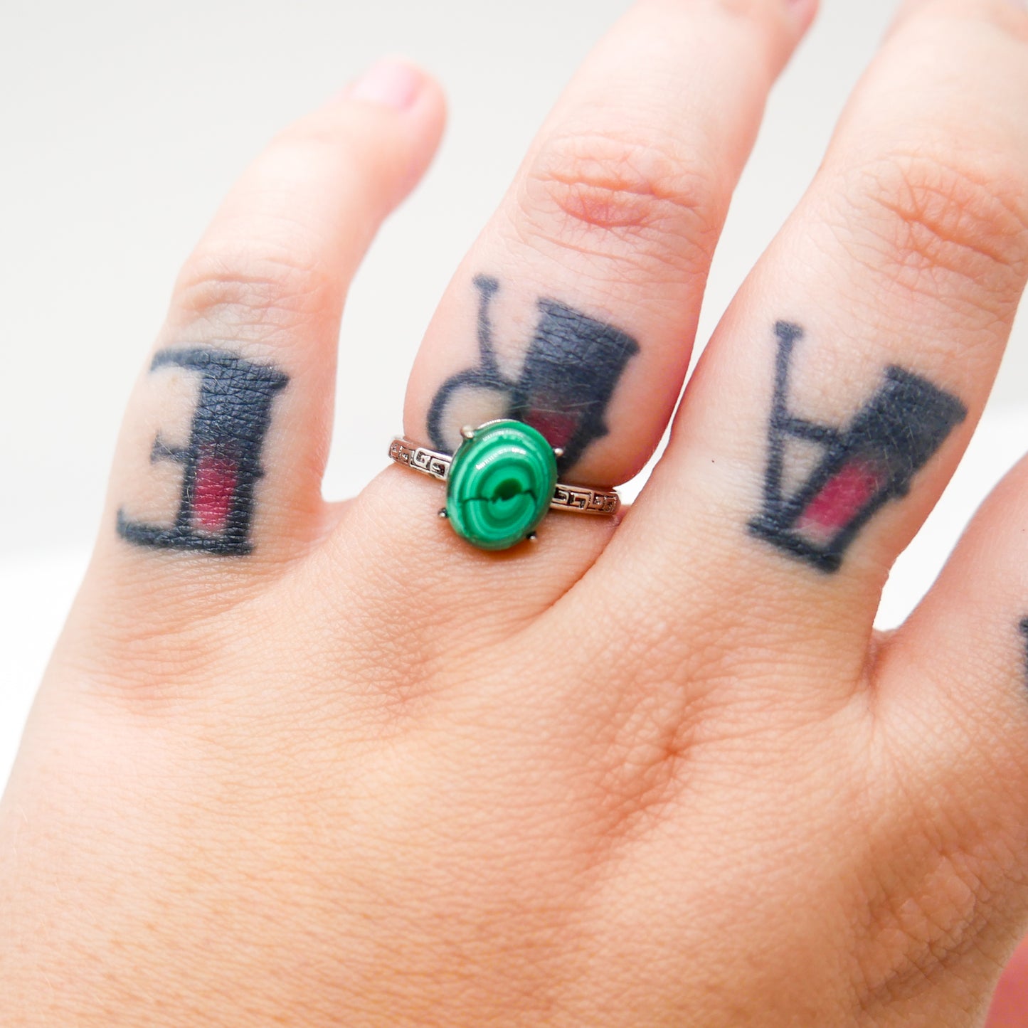 Malachite Adjustable Ring