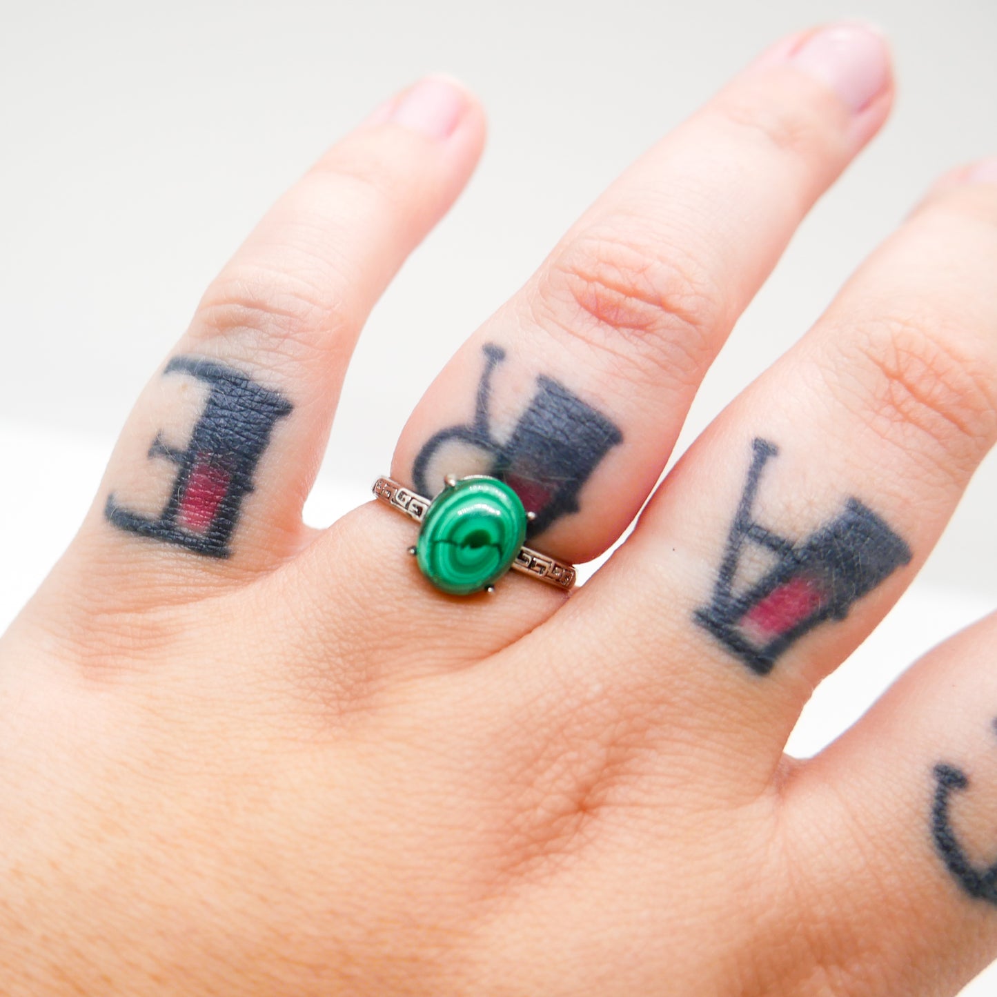 Malachite Adjustable Ring