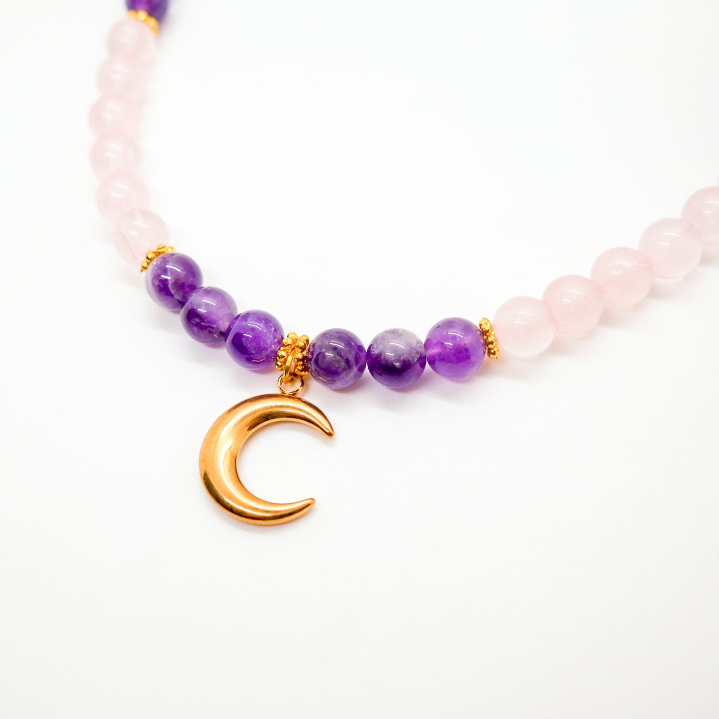 Cotton Candy Sky Moon Necklace