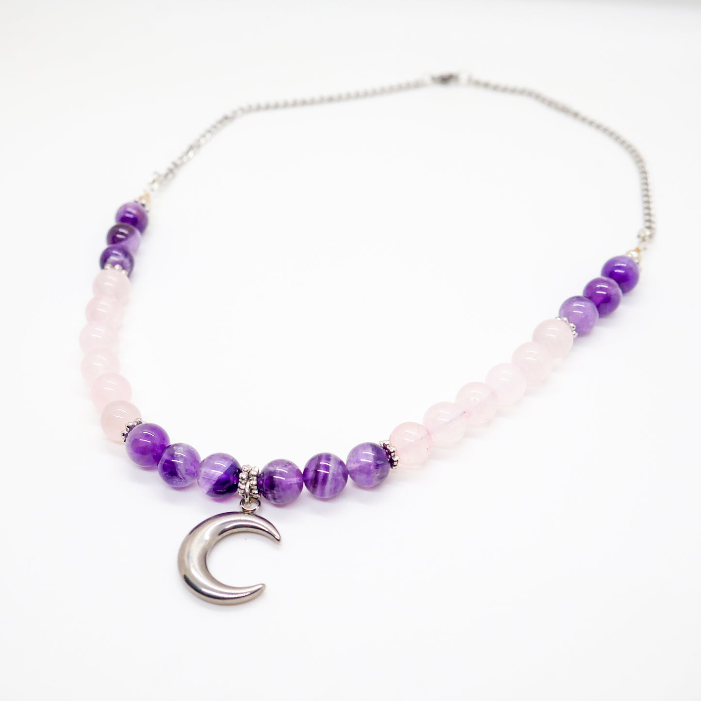 Cotton Candy Sky Moon Necklace