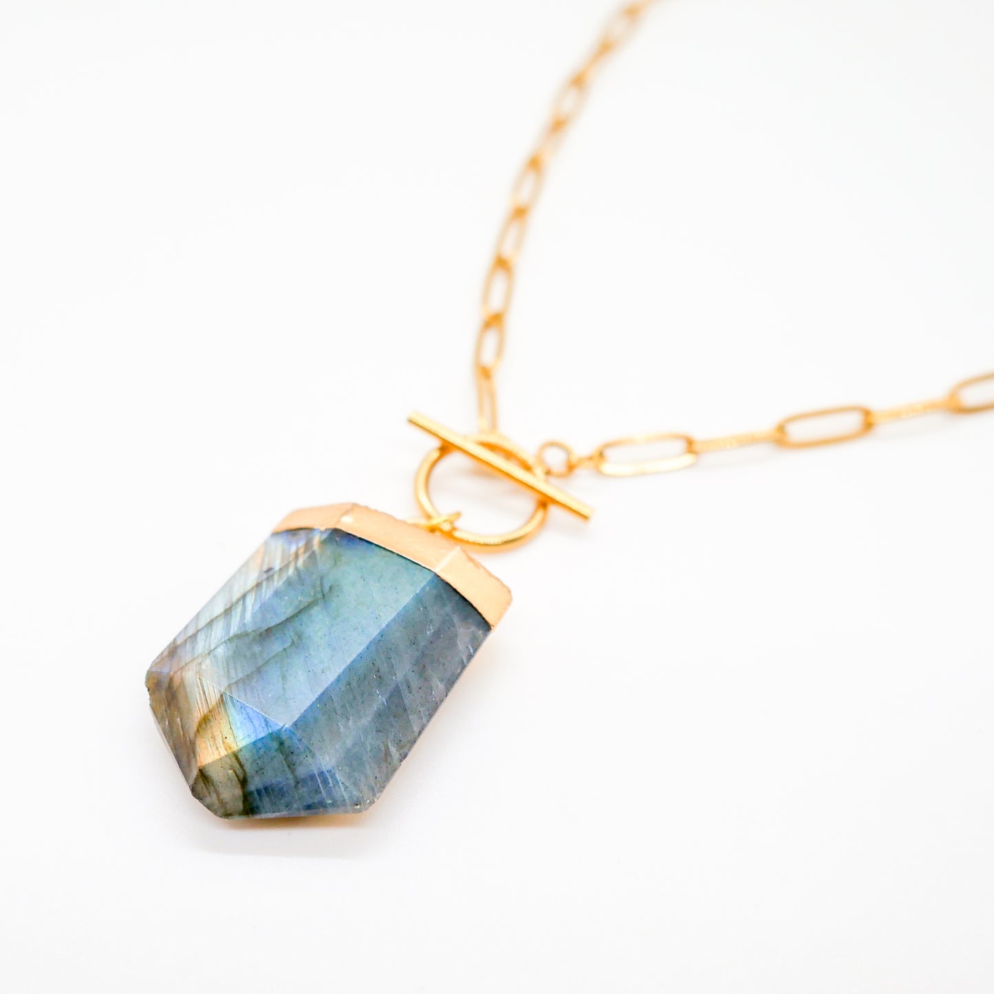 PRE-ORDER Enchanted Chunky Labradorite Toggle Necklace