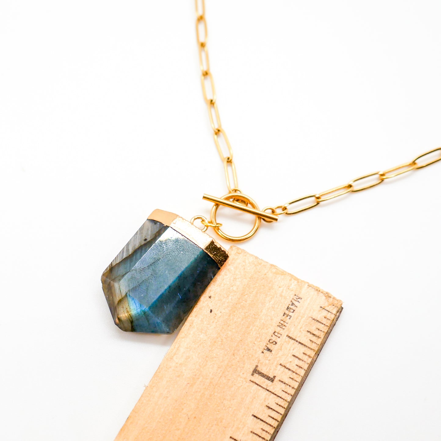 PRE-ORDER Enchanted Chunky Labradorite Toggle Necklace