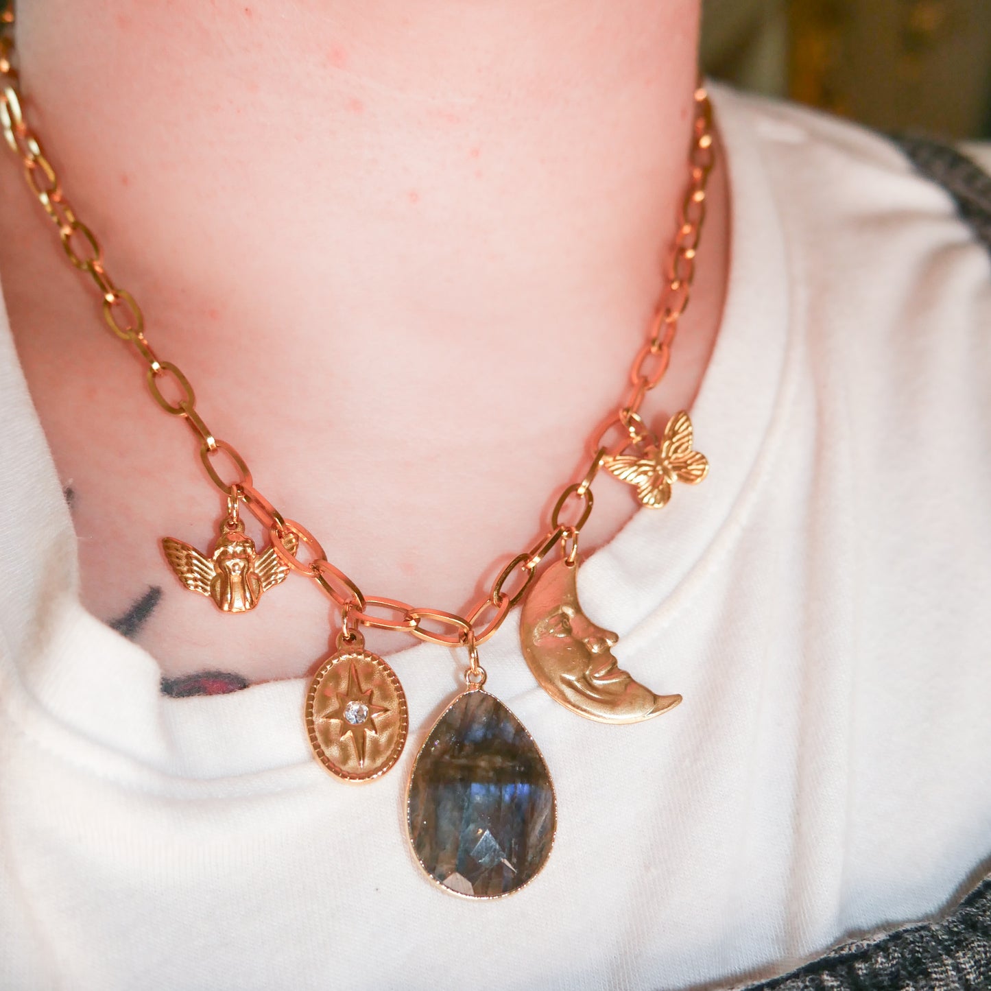 Heavenly Whispers Labradorite Necklace