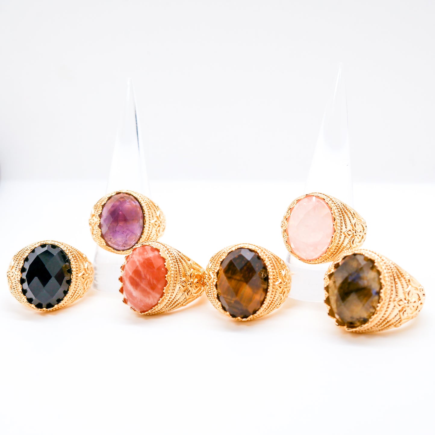 Regal Radiance Crystal Adjustable Ring