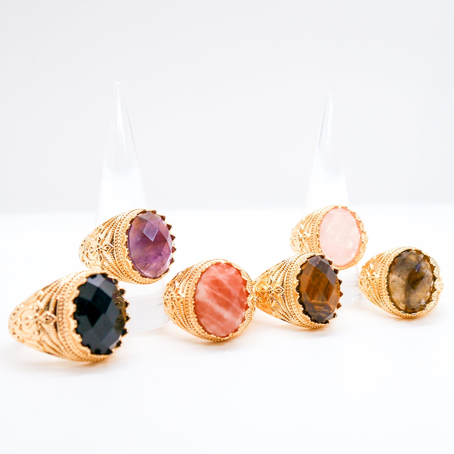 Regal Radiance Crystal Adjustable Ring