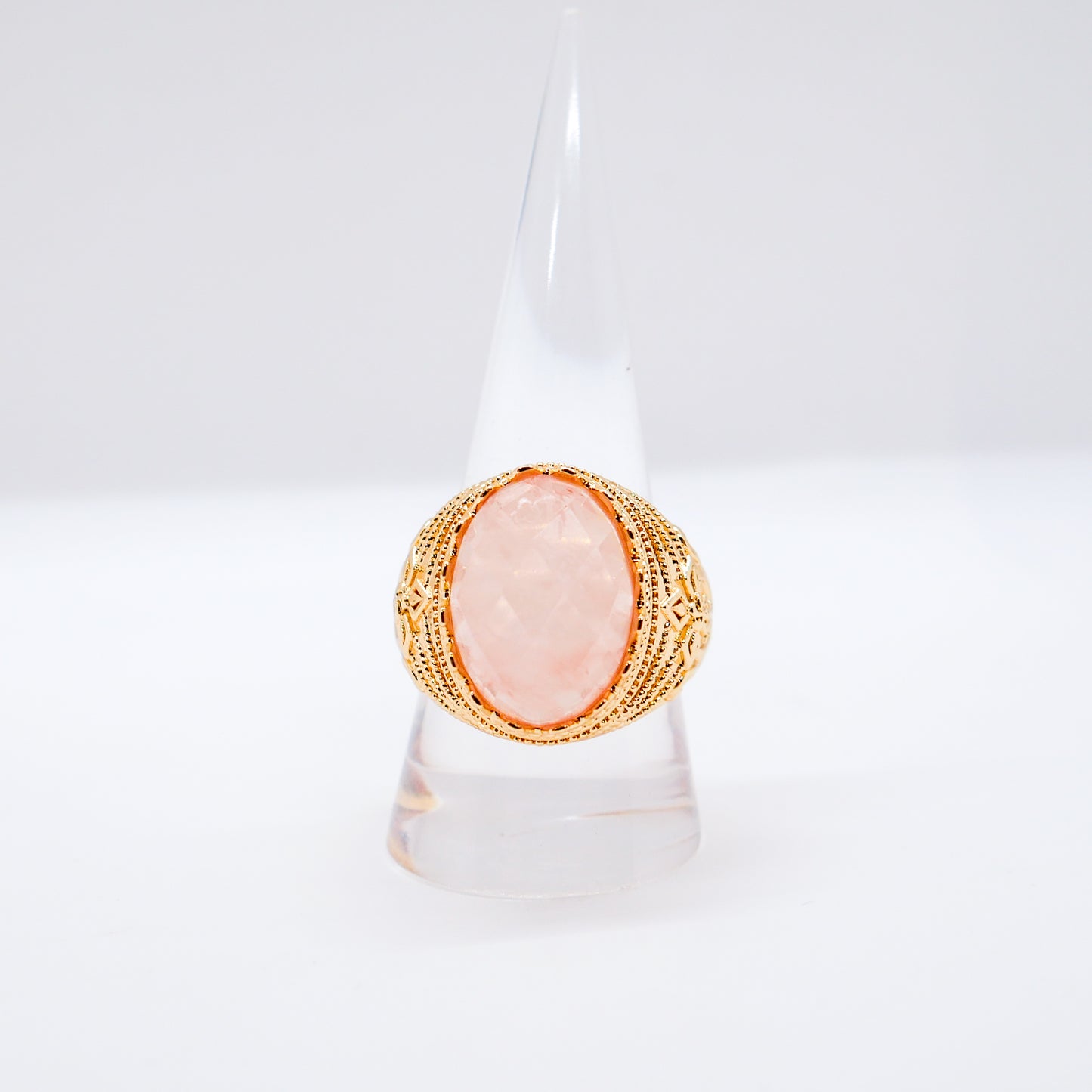 Regal Radiance Crystal Adjustable Ring