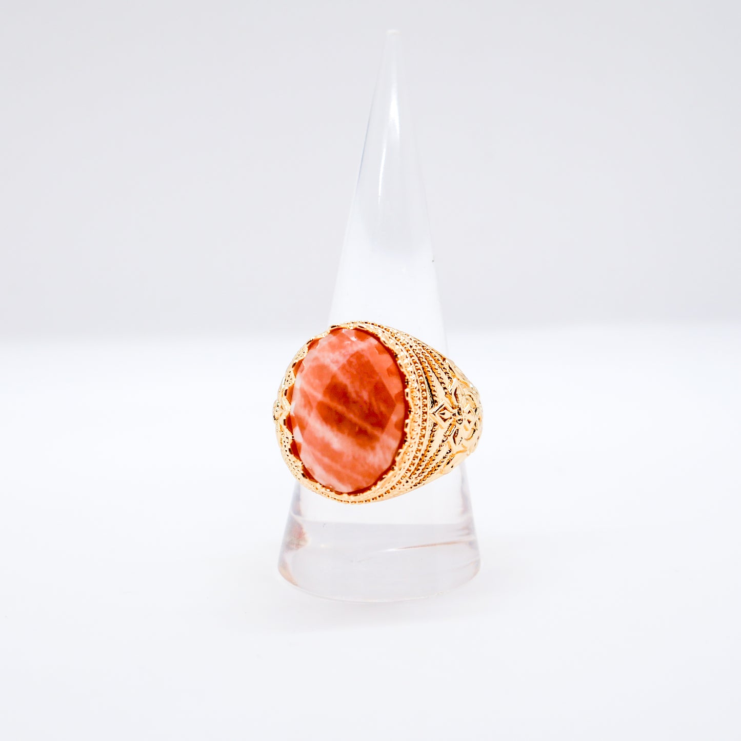 Regal Radiance Crystal Adjustable Ring