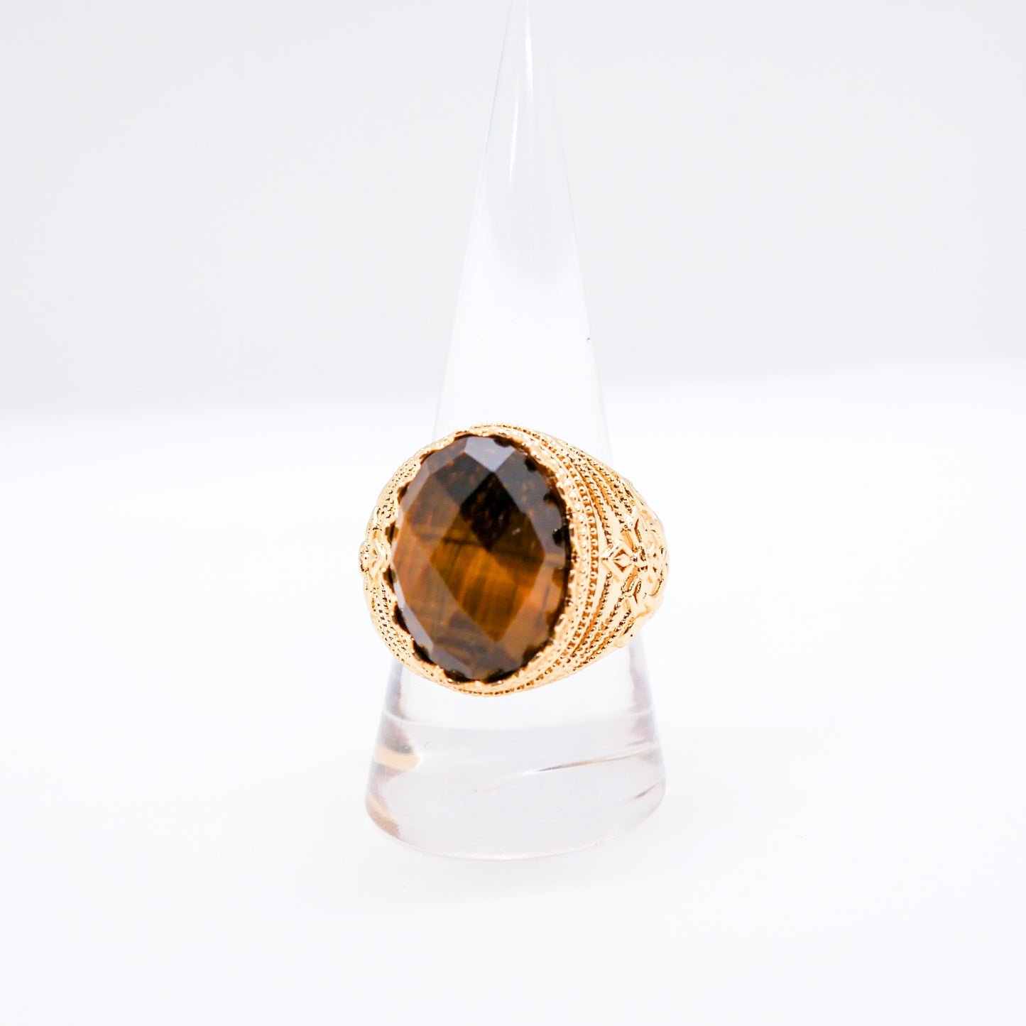 Regal Radiance Crystal Adjustable Ring